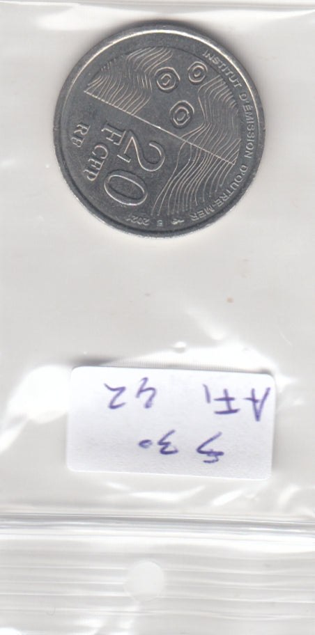 French Pacific Territories 20 Francs VF 2021