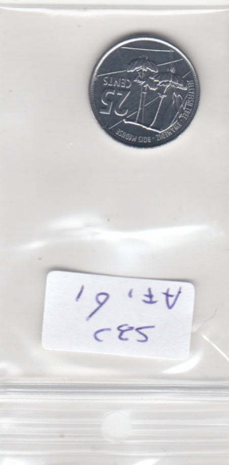 Seychelles 25 Cents UNC 2021 KM179