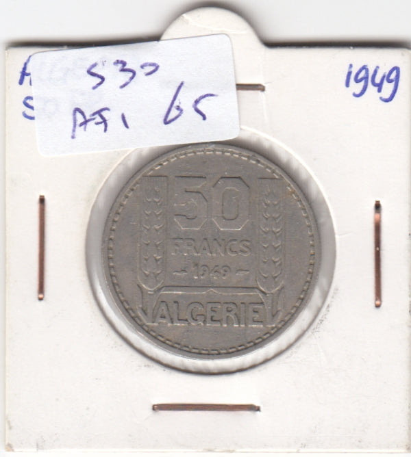 Algeria 50 Francs VF 1949 KM92