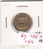 S30-AF1-0069 Belgium Congo 2 Franc VF 1946 KM28
