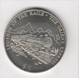S30-AF1-0093 Liberia 5 dollar UNC 2000   Chf left The Orient Express
