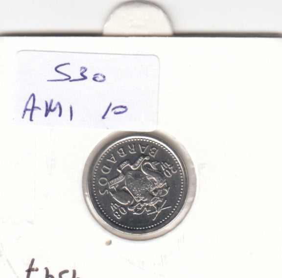 S30-AM1-0010 Barbados 10 Cents UNC 2008 KM12a