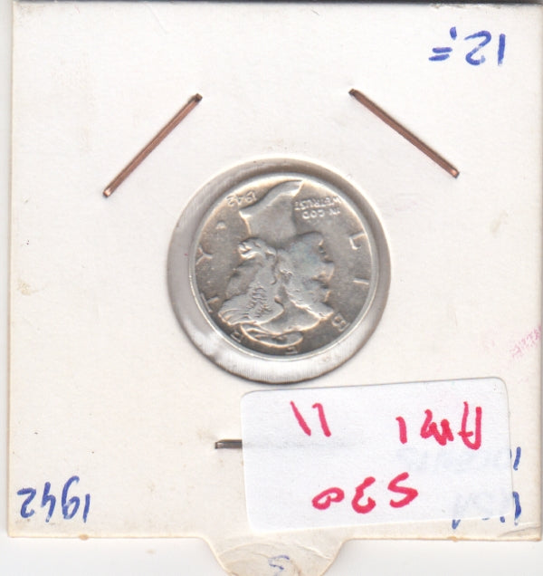 S30-AM1-0011 USA 1 Dime VF 1942 KM140   Zilver