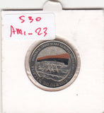 S30-AM1-0023 Panama 1/4 Balboa UNC 2016 KM155   First Passage through the Panama Canal