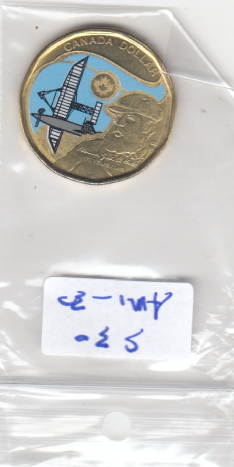 S30-AM1-0030 Canada 1 Dollar UNC 2022 KM3819.1   Alexander Graham Bell; colored