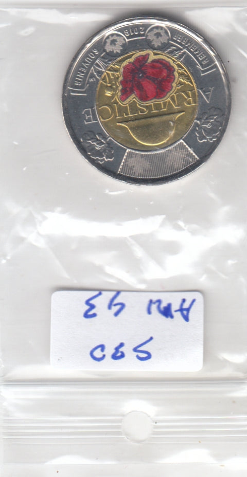 S30-AM1-0043 Canada 2 Dollars UNC 2018 KM2580.2   Armistice; colored