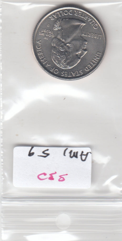 S30-AM1-0059 USA State Quarter UNC 2000 KM305 D Massachusertts