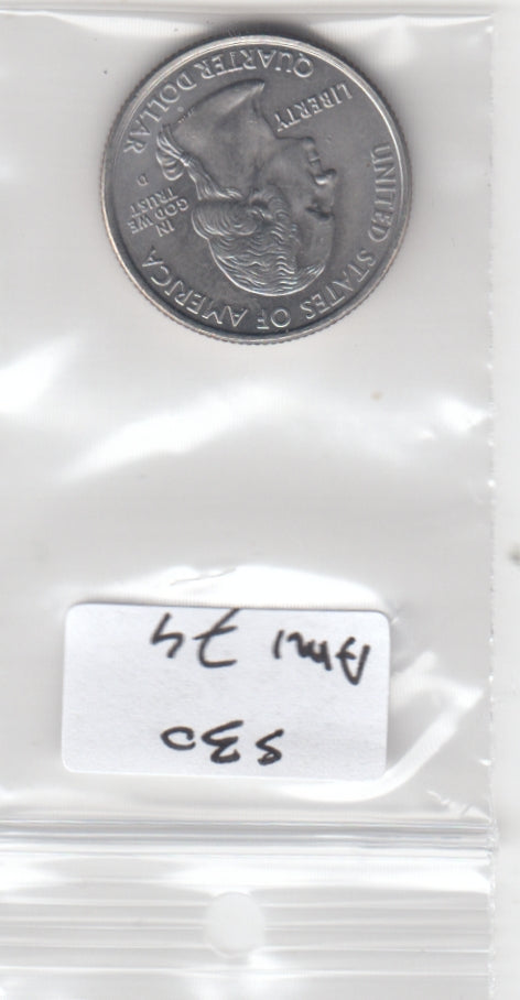 S30-AM1-0074 USA State Quarter UNC 2000 KM308 D New Hampshire