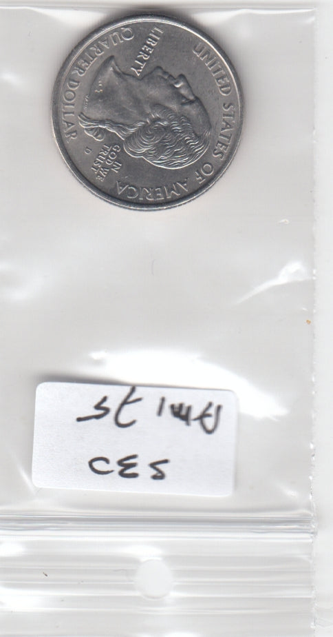 S30-AM1-0075 USA State Quarter UNC 2000 KM308 D New Hampshire