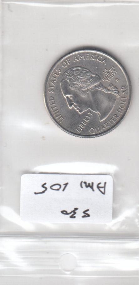 S30-AM1-0105 USA State Quarter UNC 2001 KM319 D North Carolina