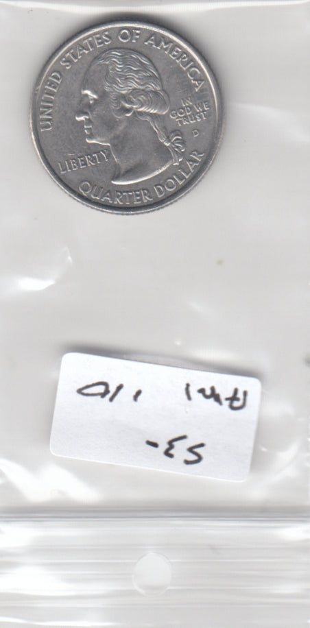 S30-AM1-0110 USA State Quarter UNC 2001 KM320 D Rhode Islands