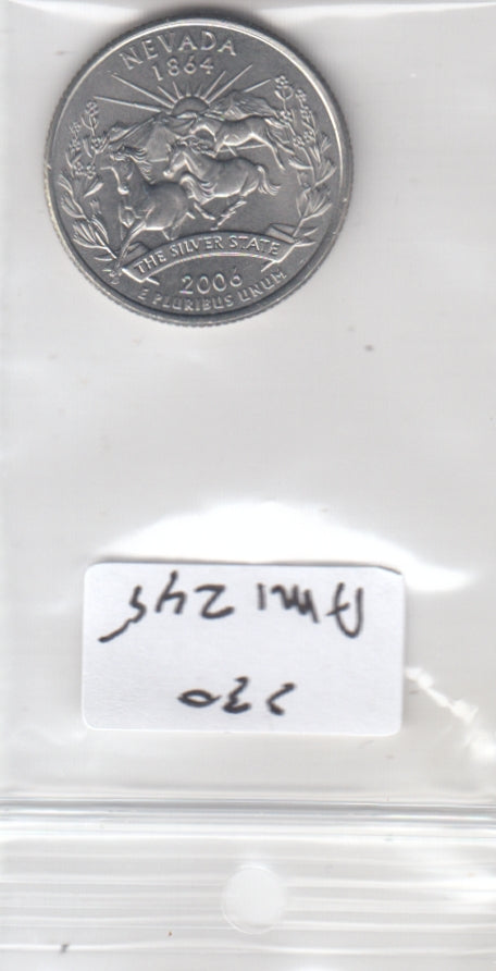 S30-AM1-0245 USA State Quarter UNC 2006 KM382 D Nevada
