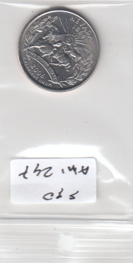 S30-AM1-0247 USA State Quarter UNC 2006 KM382 D Nevada
