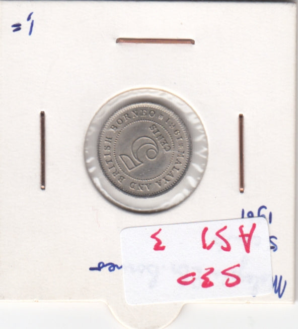 S30-AS1-0003 Malaya and British Borneo 5 Cents UNC 1961 KM1