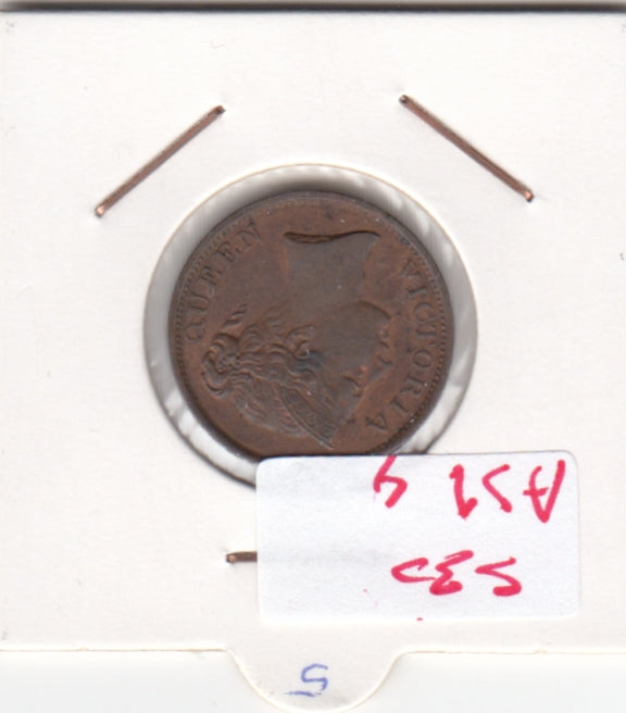 S30-AS1-0004 India 1/2 Cent  XF 1845 KM1
