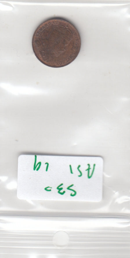 S30-AS1-0019 Ceylon 1/4 Cent VF 1904 KM100