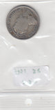 S30-AS1-0032 Ceylon 50 Cents VF 1903 KM99   Zilver
