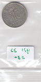 S30-AS1-0033 Ceylon 50 Cents VF 1917 KM109   Zilver