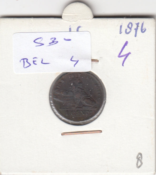 S30-BEL-0004 Belgium 1 Centimes VF 1876 KM33  Waals