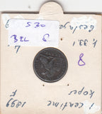S30-BEL-0008 Belgium 1 Centimes VF 1899 KM33  Waals
