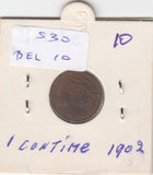 S30-BEL-0010 Belgium 1 Centimes VF 1902 KM34  Vlaams