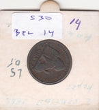 S30-BEL-0014 Belgium 2 Centimes VF 1862 KM4.2  Waals