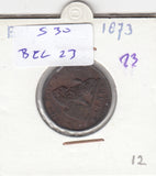 S30-BEL-0023 Belgium 2 Centimes VF 1873 KM35.1   Waals
