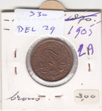 S30-BEL-0029 Belgium 2 Centimes VF 1905 KM36   Vlaams