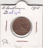 S30-BEL-0029 Belgium 2 Centimes VF 1905 KM36   Vlaams