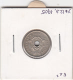 S30-BEL-0051 Belgium 5 Centimes VF/XF 1905 KM55   Vlaams