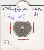 S30-BEL-0068 Belgium 5 Centimes VF 1920 KM66   Waals