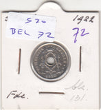S30-BEL-0072 Belgium 5 Centimes VF 1922 KM67   Vlaams
