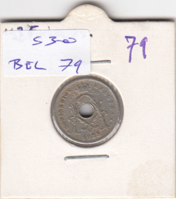 S30-BEL-0079 Belgium 5 Centimes VF 1925 KM67   Vlaams
