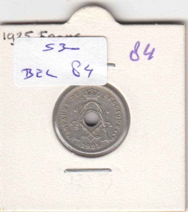 S30-BEL-0084 Belgium 5 Centimes VF 1925 KM66   Waals