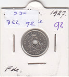 S30-BEL-0092 Belgium 5 Centimes VF 1927 KM66   Waals