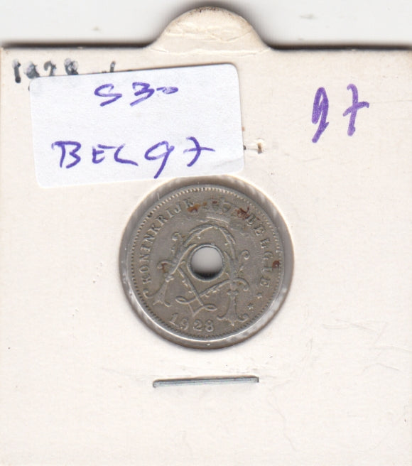 S30-BEL-0097 Belgium 5 Centimes VF 1928 KM67   Vlaams