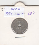 S30-BEL-0100 Belgium 5 Centimes VF 1928 KM66   Waals