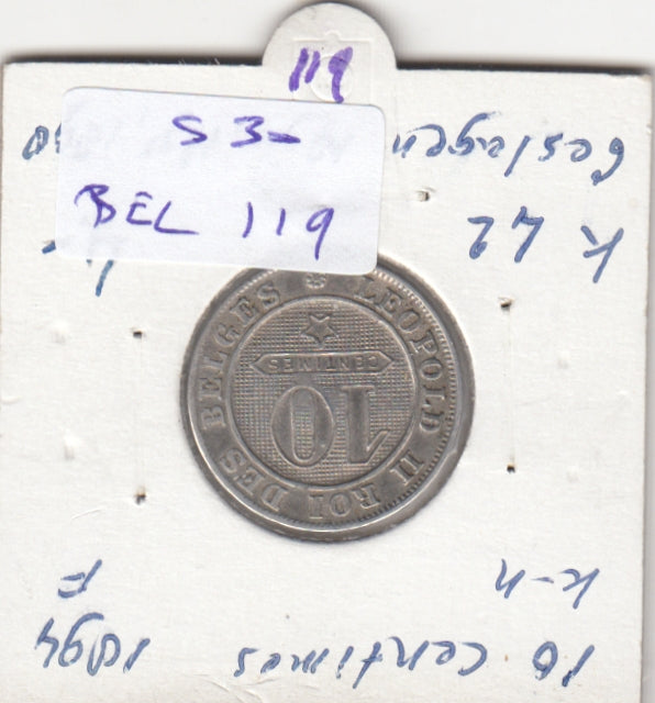 S30-BEL-0119 Belgium 10 Centimes XF 1894 KM42   Waals