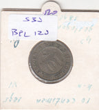 S30-BEL-0120 Belgium 10 Centimes VF 1895 KM43   Vlaams
