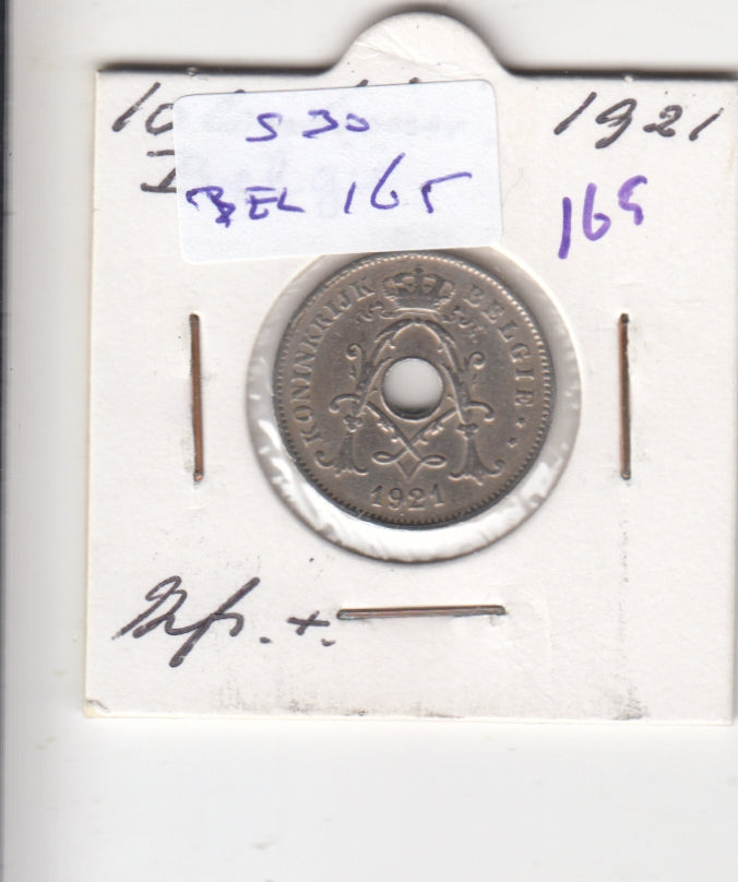 S30-BEL-0165 Belgium 10 Centimes VF 1921 KM86   Vlaams