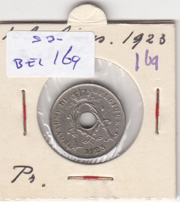 S30-BEL-0169 Belgium 10 Centimes FI/VF 1923 KM85   Waals