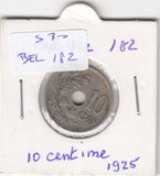 S30-BEL-0182 Belgium 10 Centimes FI/VF 1925 KM86   Vlaams