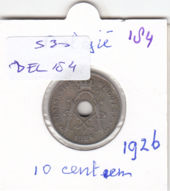 S30-BEL-0184 Belgium 10 Centimes FI/VF 1926 KM85   Waals