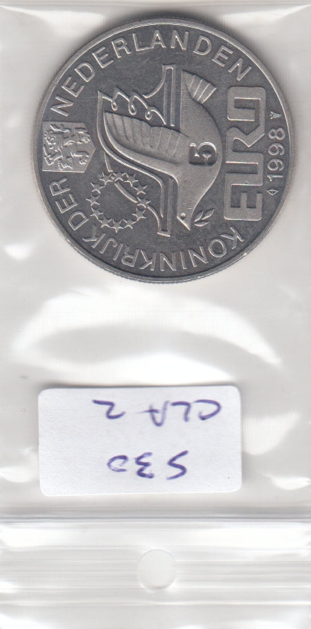 Netherlands 5 Euro BU 1998 X#144 Utrecht Maarten Harpertsz Tromp