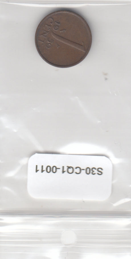 S30-CQ1-0011-SUM Netherlands 1 Cent CQ 1959 KM180