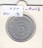 S30-EU1-0003 Austria 5 Schilling XF 1952 KM2879