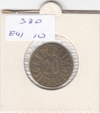 S30-EU1-0010 Austria 20 Groschen VF 1951 KM2877