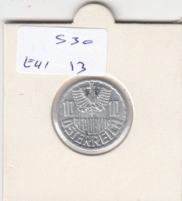 S30-EU1-0013 Austria 10 Groschen UNC 1964 KM2878