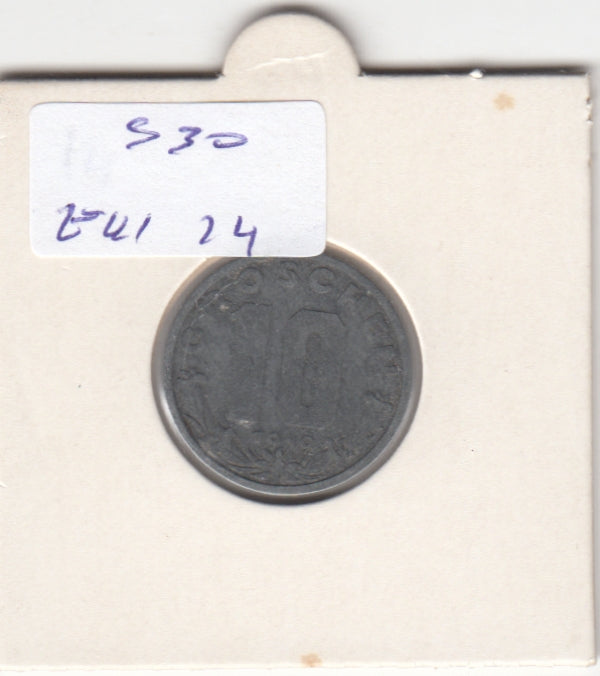 S30-EU1-0014 Austria 10 Groschen VF 1949 KM2874