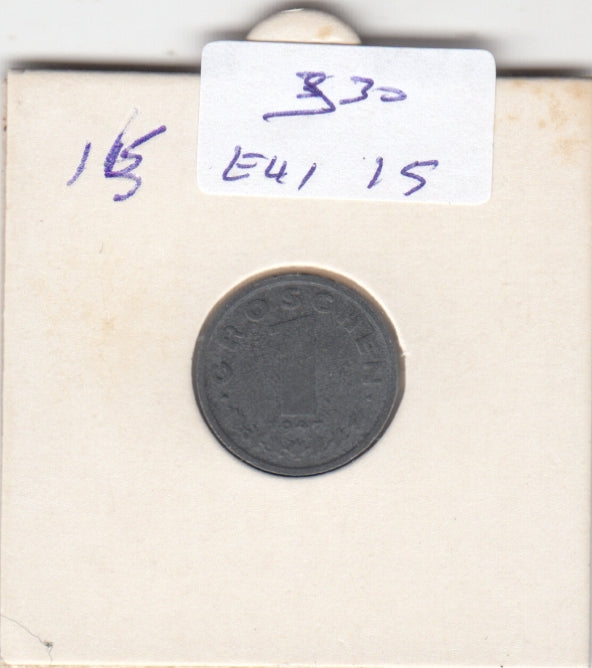 S30-EU1-0015 Austria 1 Groschen VF- 1947 KM2873